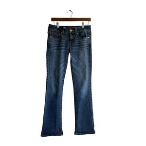 American Eagle Kick Boot Jeans Dark Wash Low Rise Stretch Denim‎ Size 4